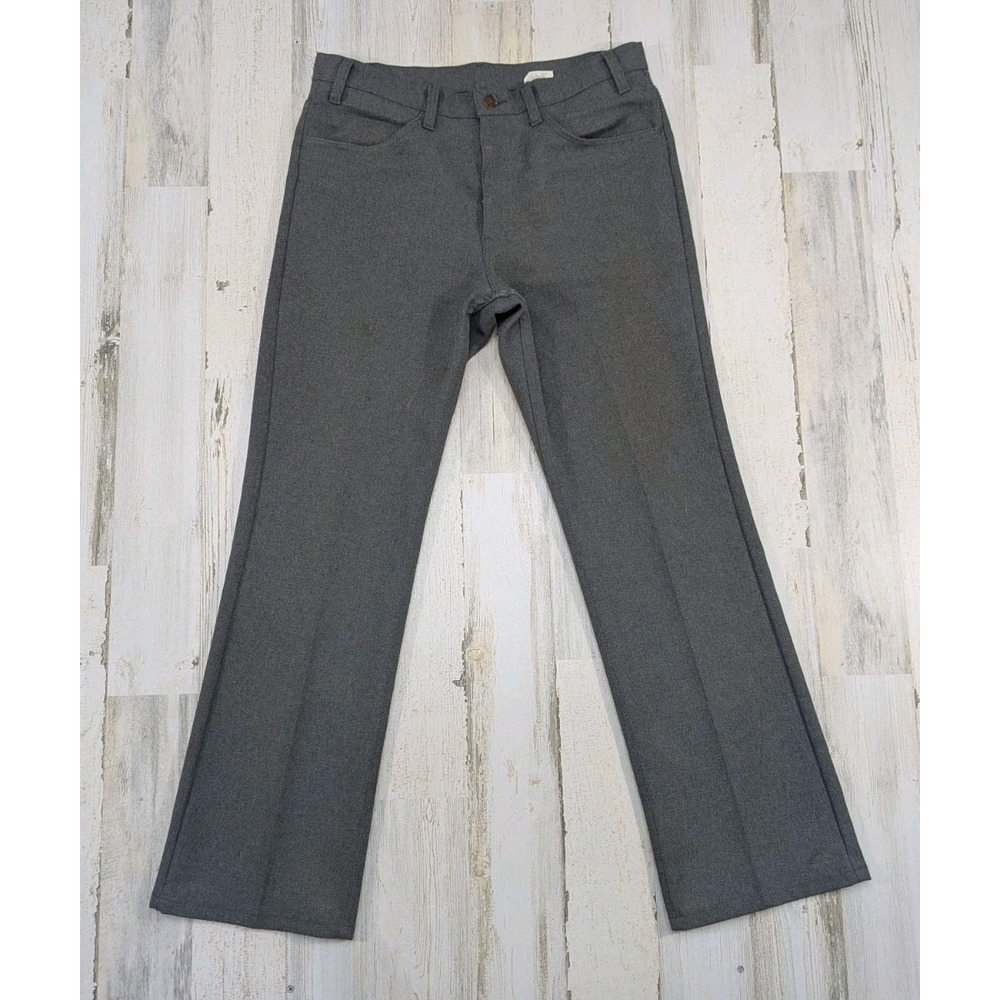 Vintage Levis Pants Mens Fits 34x31 Gray 517 Bootcut Sta Prest USA Made
